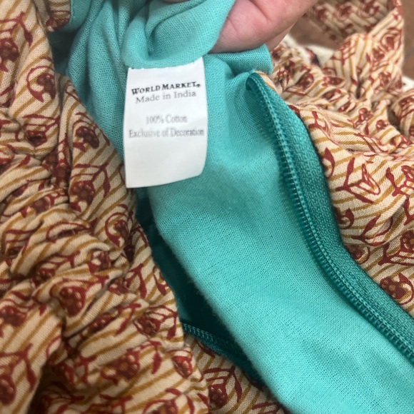 World Market Boho Cottagecore Paisley Wood Accents Satchel Handbag Purse - Picture 12 of 12